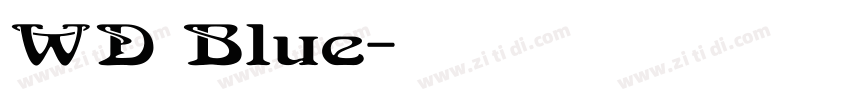 WD Blue字体转换
